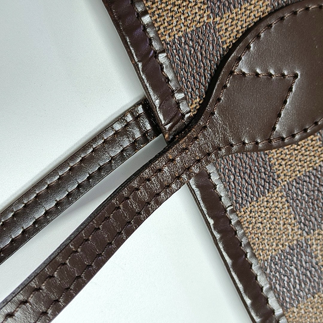 NEVERFULL MM Damier Ebene Coated Canvas Brown
