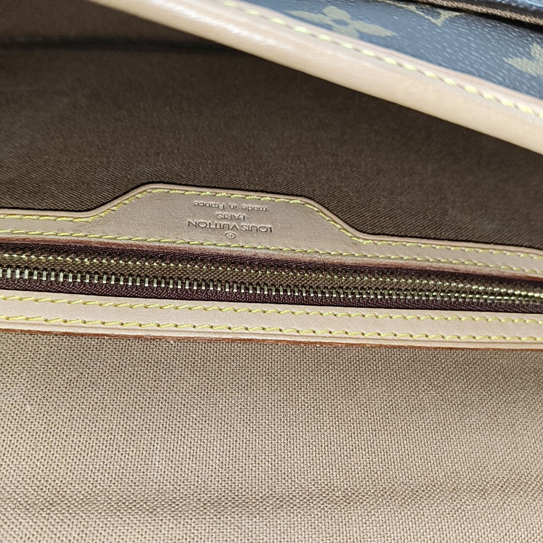 SOLOGNE PM Monogram Coated Canvas Brown