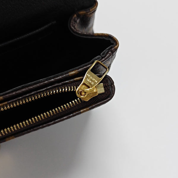 MARCEAU Monogram Coated Canvas Brown