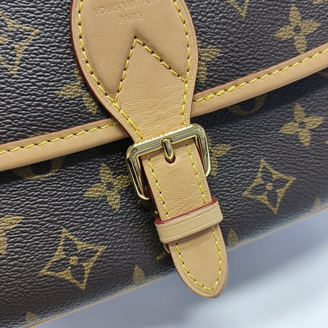 DIANE Monogram Coated Canvas Brown