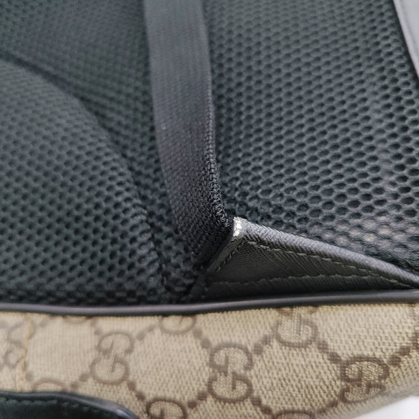 Monogram Coated Canvas Backpack Black