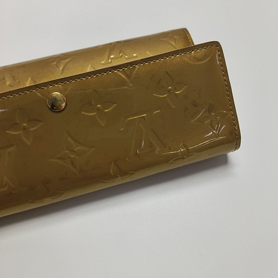 INTERNATIONAL Monogram Patent Leather Yellow Wallet