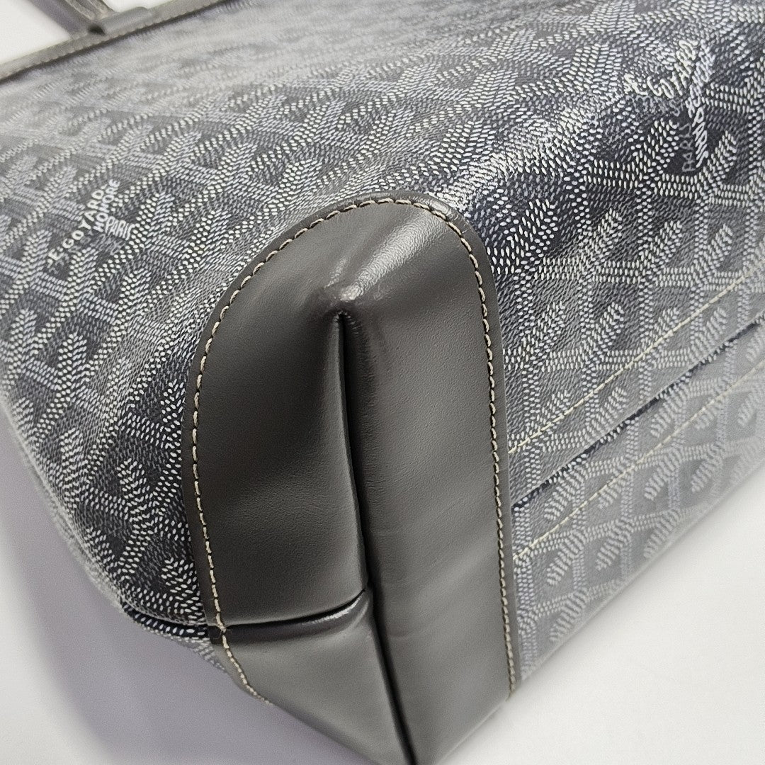 Coated Canvas Tote Bag Gray