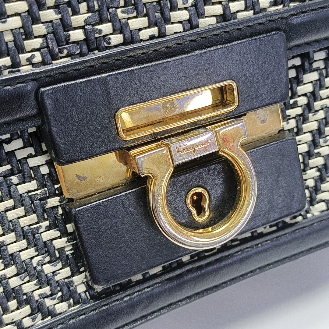 Calfskin Shoulder Bag Black