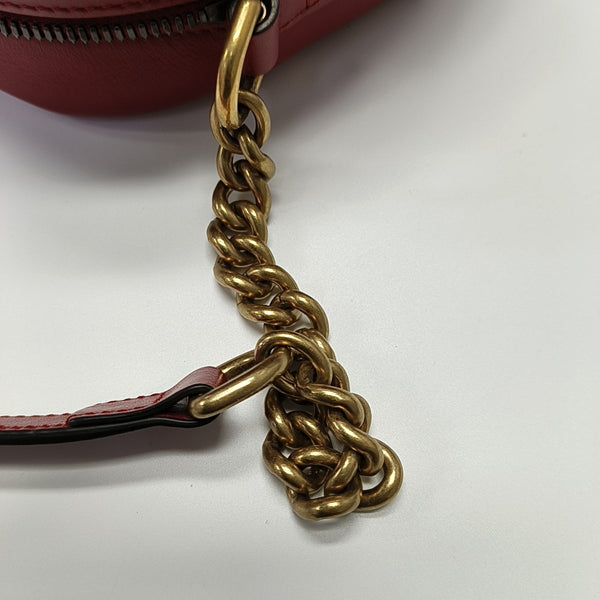 GG Marmont Small Quilted Calfskin Red