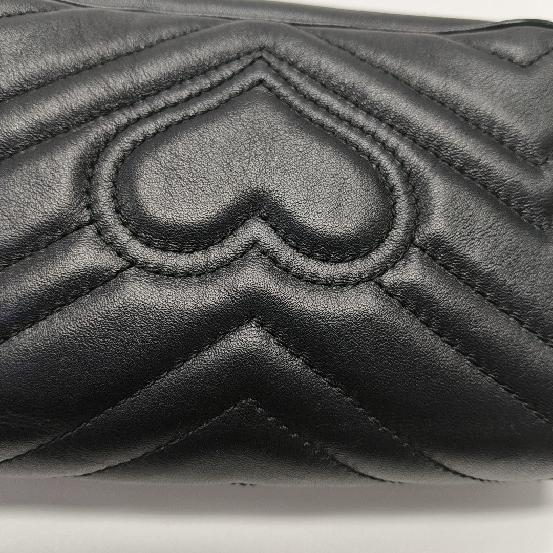 GG Marmont Mini Quilted Calfskin Black