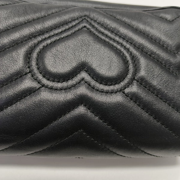 GG Marmont Mini Quilted Calfskin Black