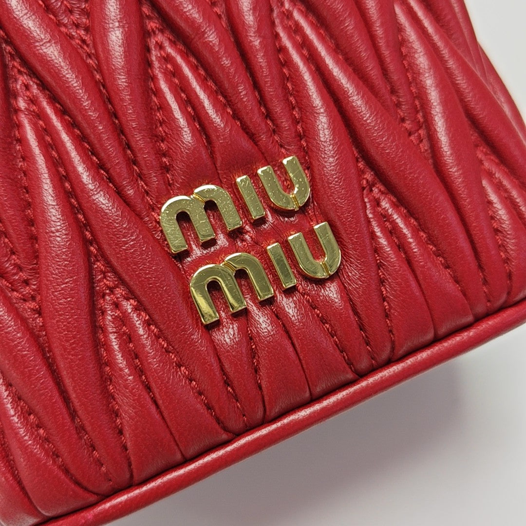 Matelassé Mini Quilted Lambskin Red