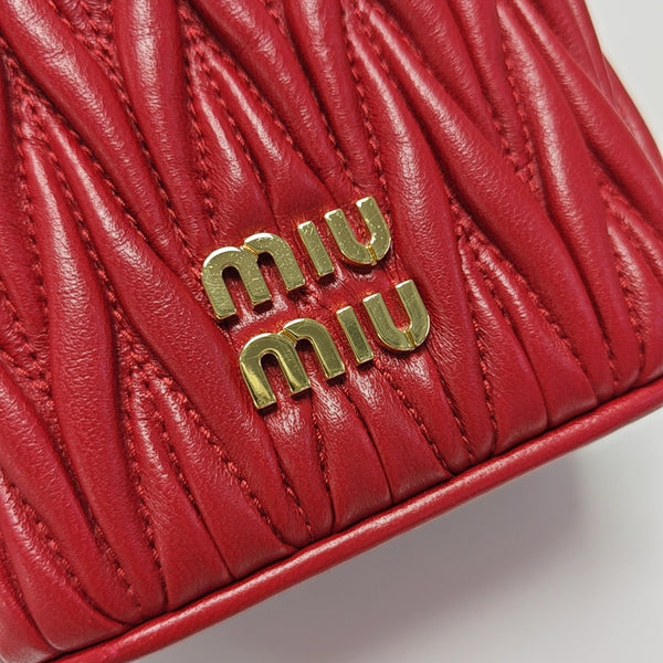 Matelassé Mini Quilted Lambskin Red