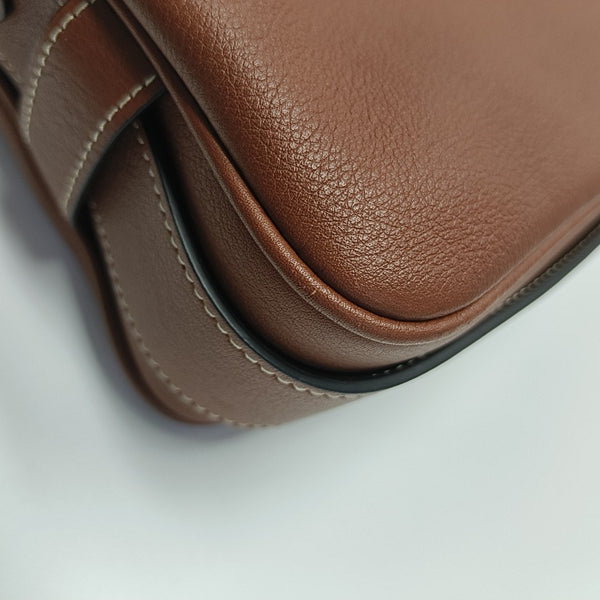 Calfskin Shoulder Bag Brown