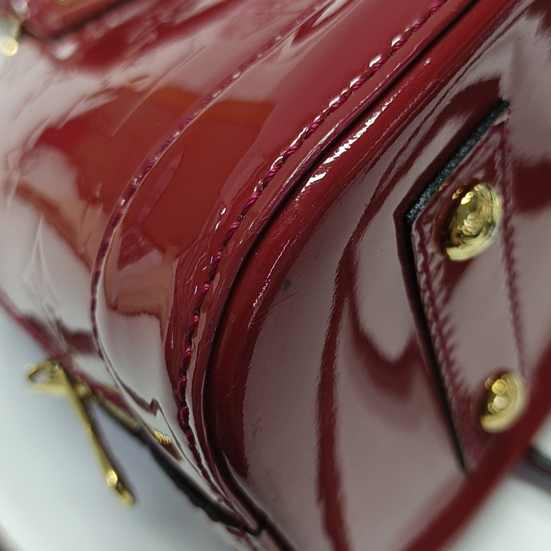 ALMA BB Monogram Patent Leather Red
