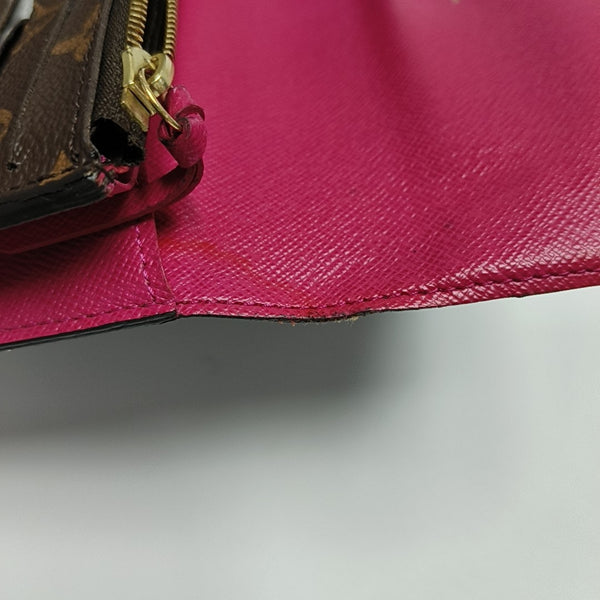 EMILIE Monogram Coated Canvas Brown Wallet