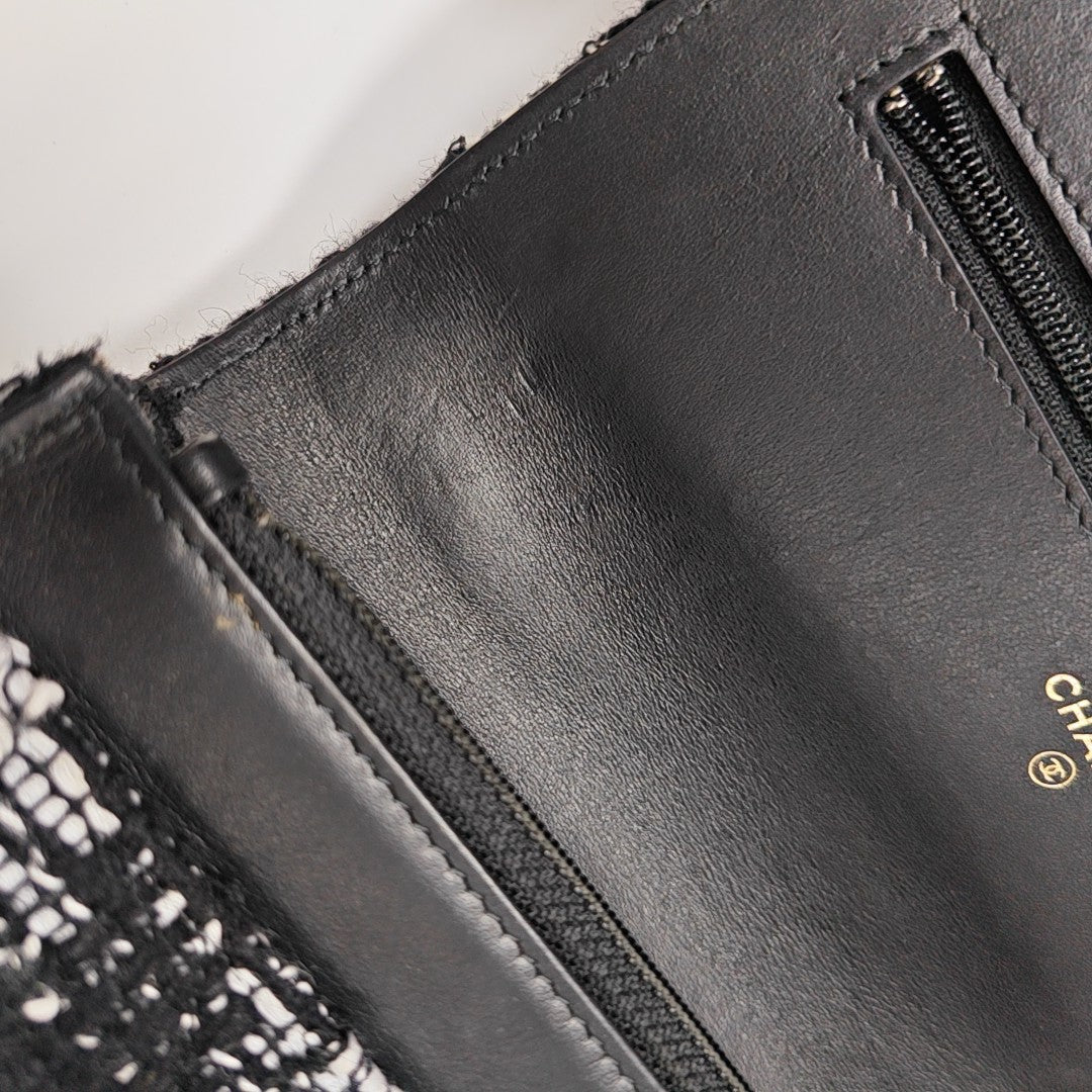 CHANEL 19 Acolchado Lana Multicolor