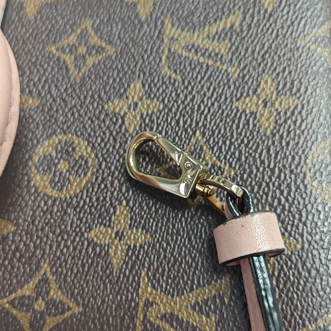 LOCKY BB Monogram Coated Canvas Pink