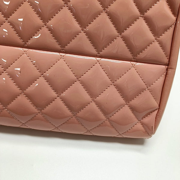 Authenticated pre-owned  JUST MADEMOISELLE Quilted Patent Leather Pink - Top Handle Bag at Looply