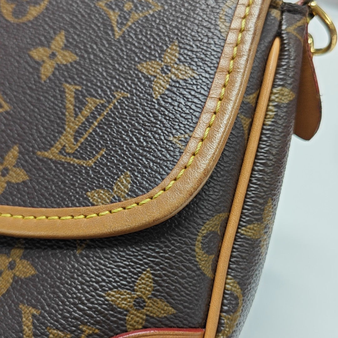 DIANE Monogram Coated Canvas Brown