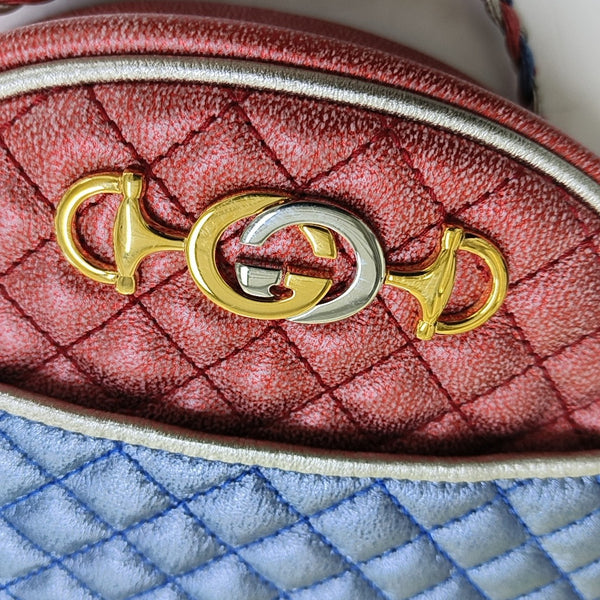 Zumi Mini Quilted Calfskin Multicolor