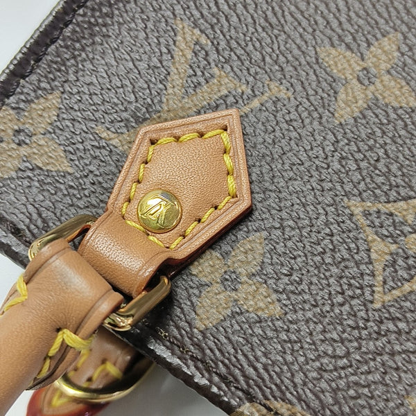 SAC PLAT Mini Monogram Coated Canvas Brown