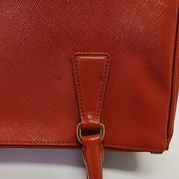 Galleria Small Saffiano Calfskin Orange