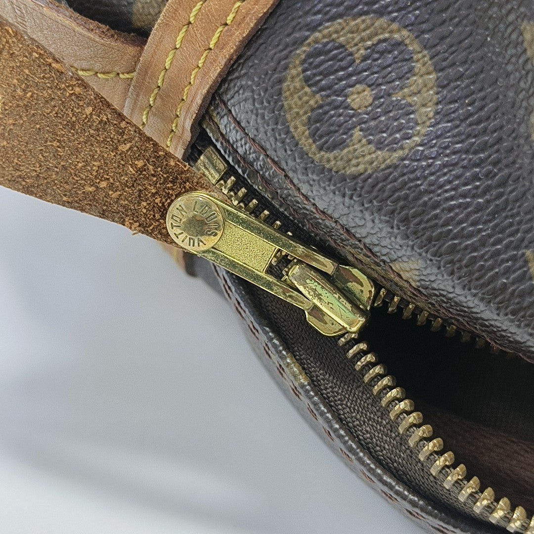MONTORGUEI Monogram Coated Canvas Brown