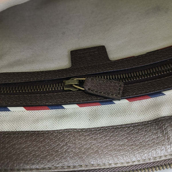 Monogram Coated Canvas Clutch Beige