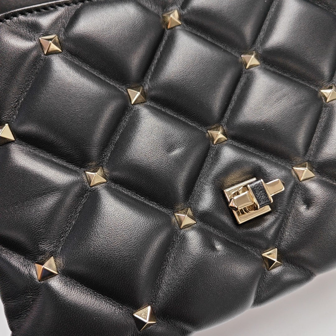Candystud Quilted Lambskin Black