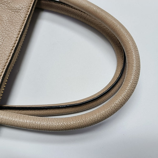 Calfskin Shoulder Bag Beige