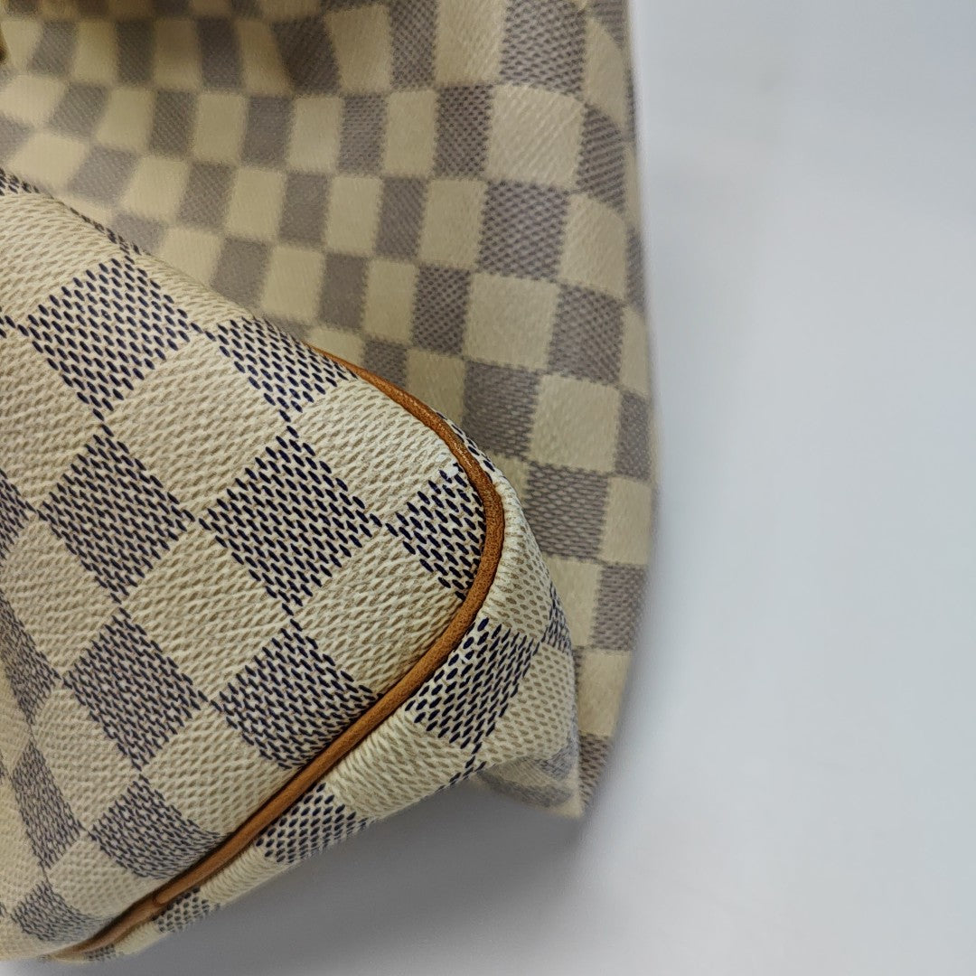 SPEEDY 30 Damier Azur Coated Canvas White