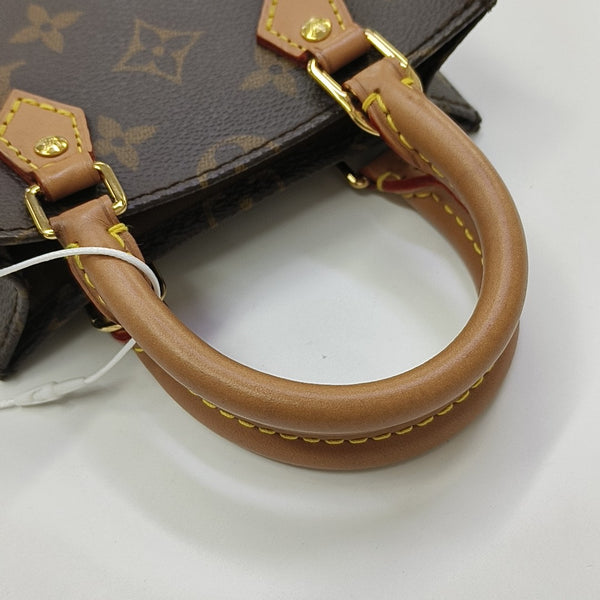 SAC PLAT Mini Monogram Coated Canvas Brown