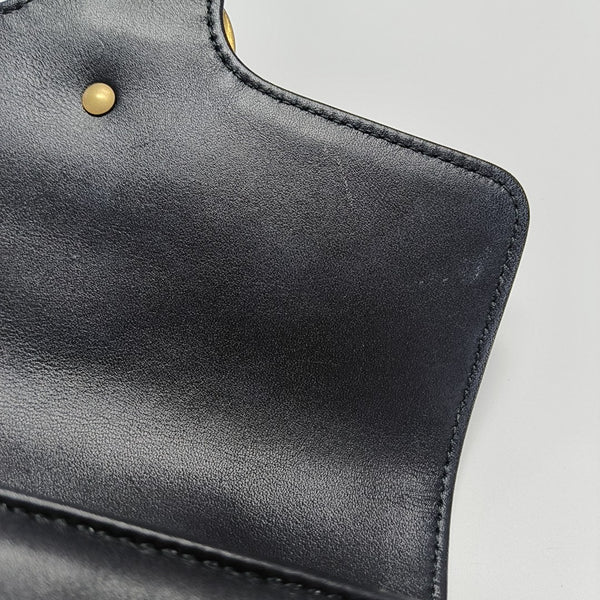 GG Marmont Small Quilted Calfskin Black