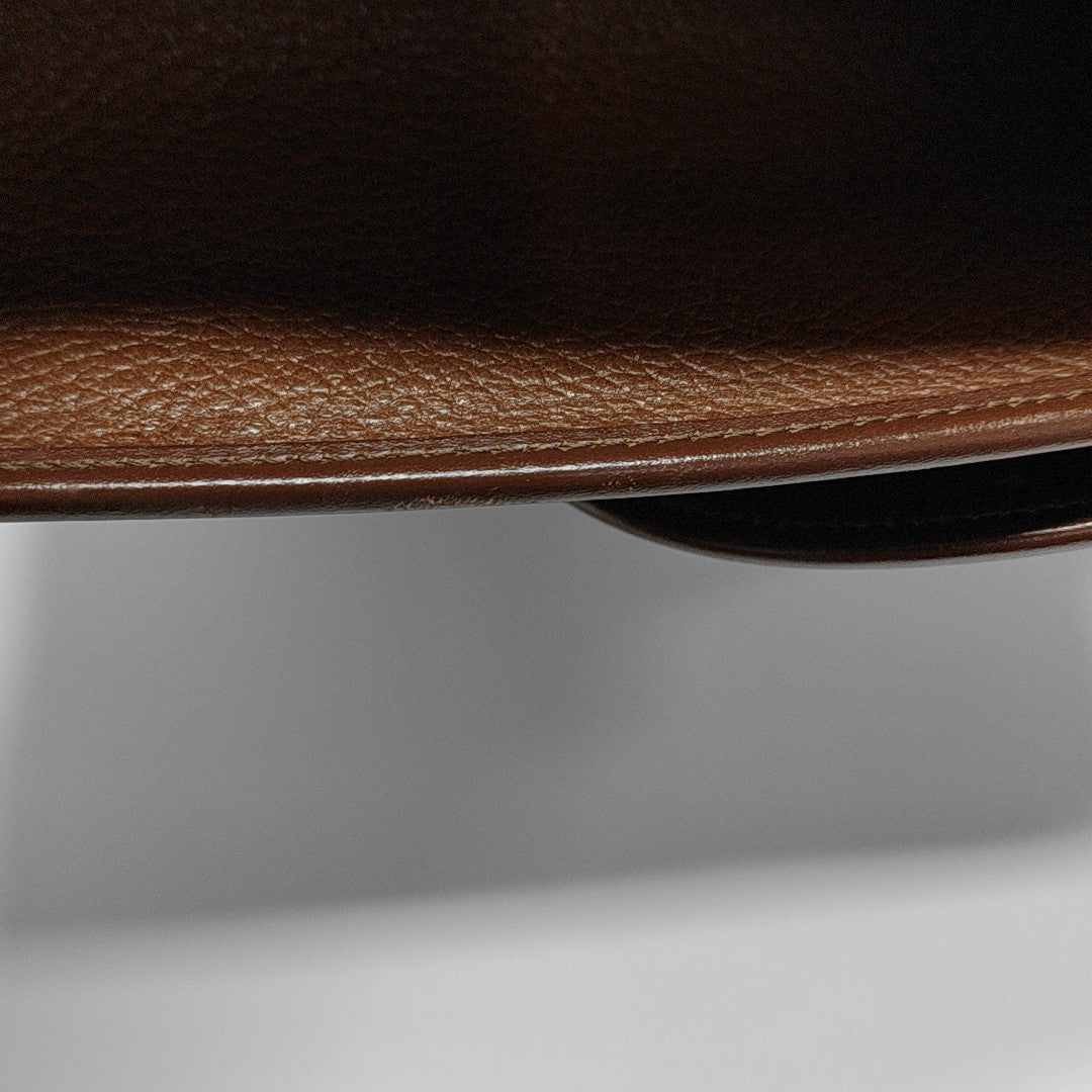 Calfskin Top Handle Bag Brown