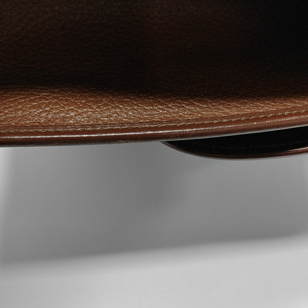 Calfskin Top Handle Bag Brown