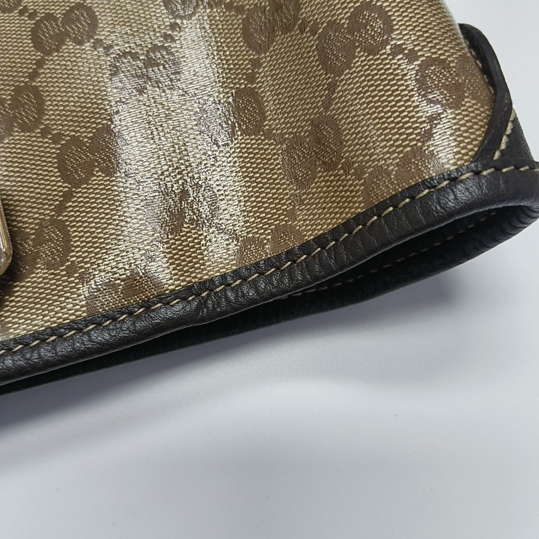 Monogram Coated Canvas Tote Bag Brown