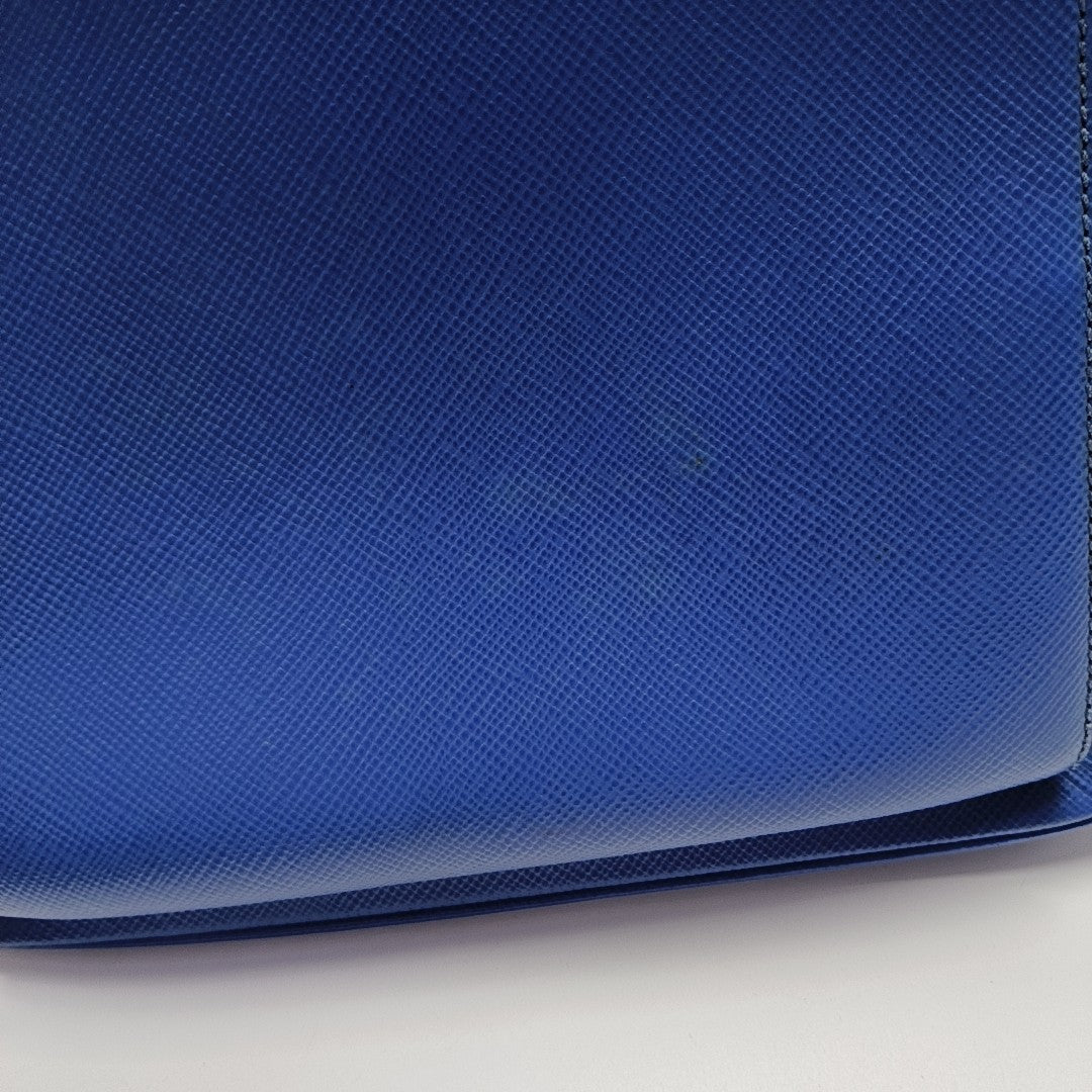 Saffiano Calfskin Tote Bag Blue