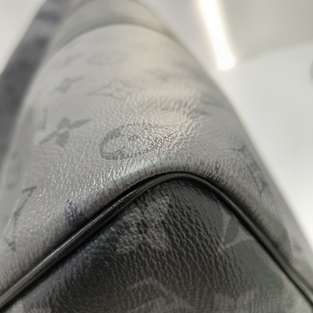 KEEPALL 50 Monogram Coated Canvas Gray