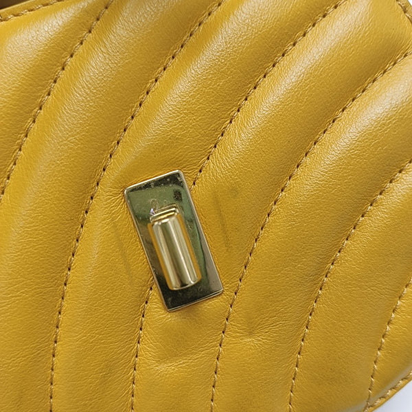 Drew Nano Quilted Calfskin Yellow