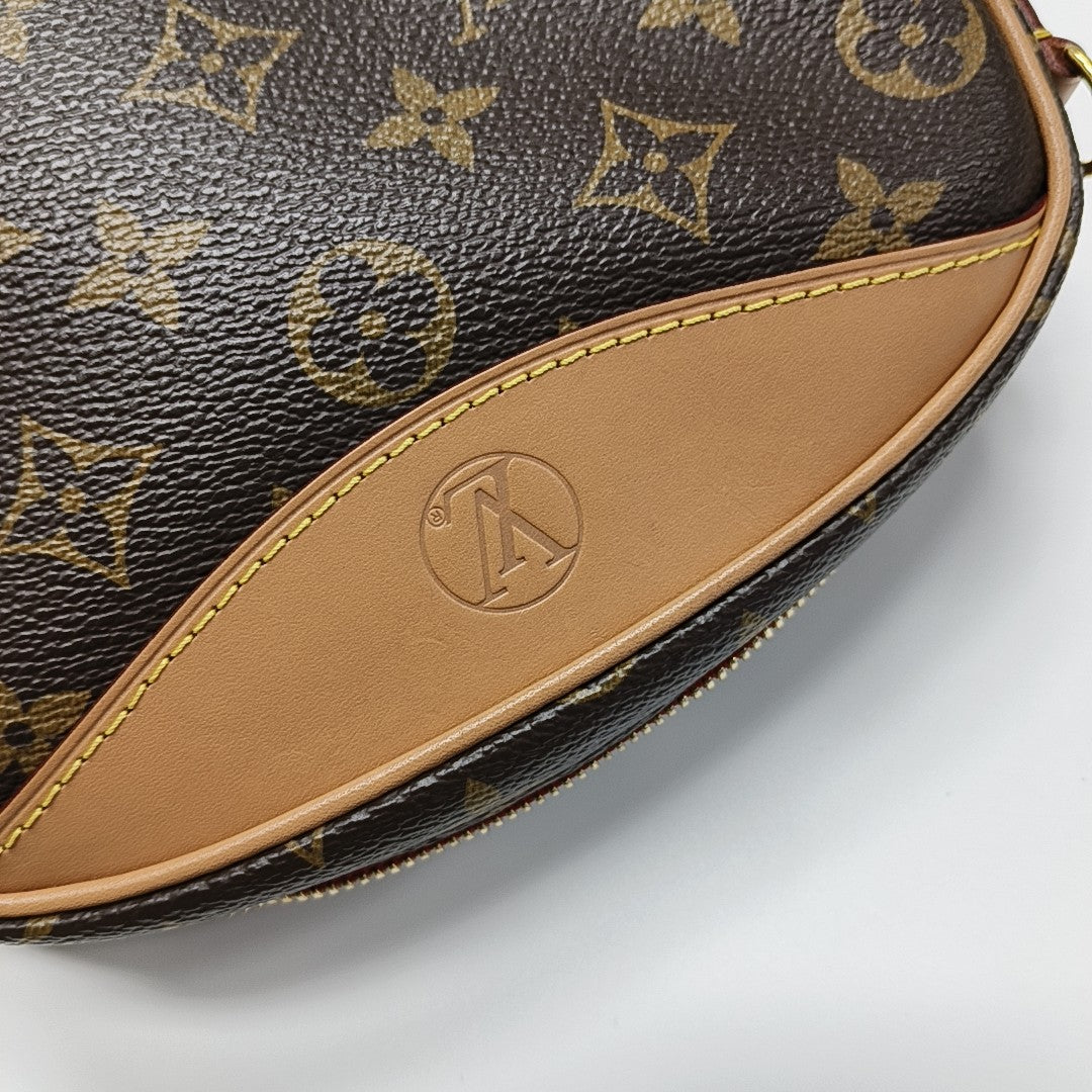 DEAUVILLE Mini Monogram Coated Canvas Brown