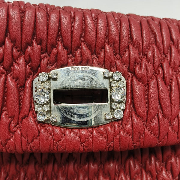 Crystal Quilted Lambskin Red