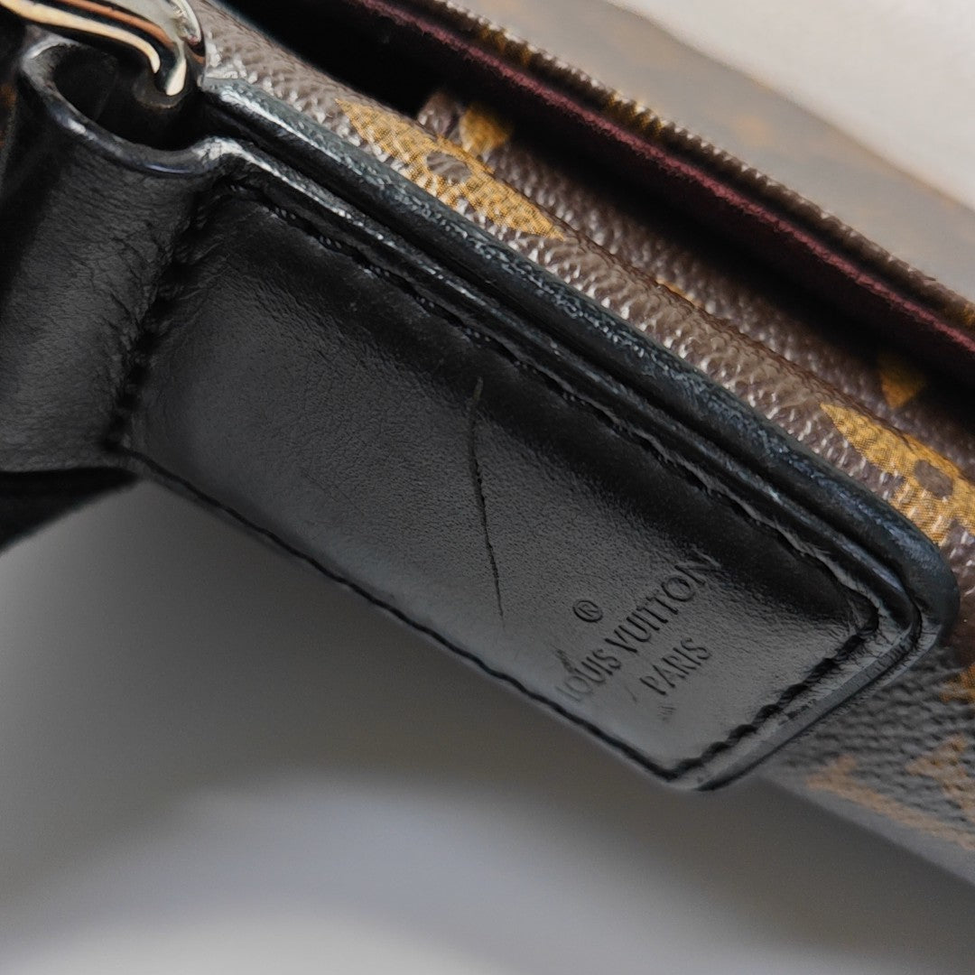 DISTRICT MM Monogram Coated Canvas Brown
