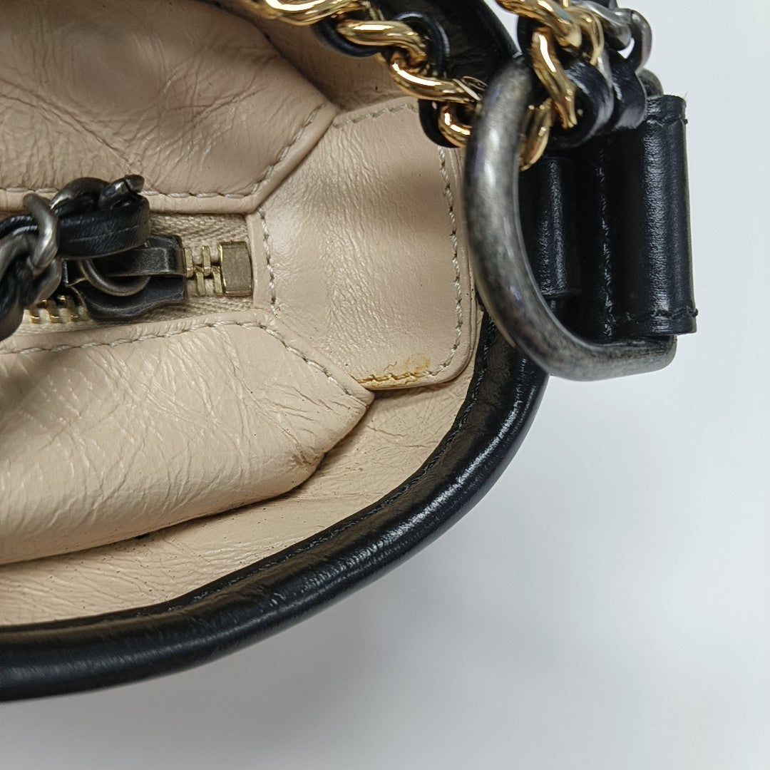 GABRIELLE Small Quilted Calfskin Beige