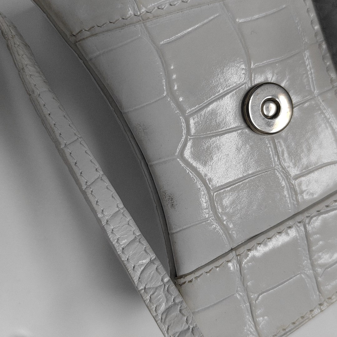 Hourglass Mini Calfskin White