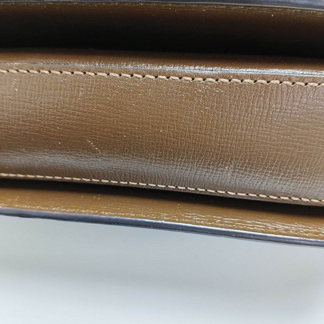 Horsebit 1955 Medium Monogram Coated Canvas Beige
