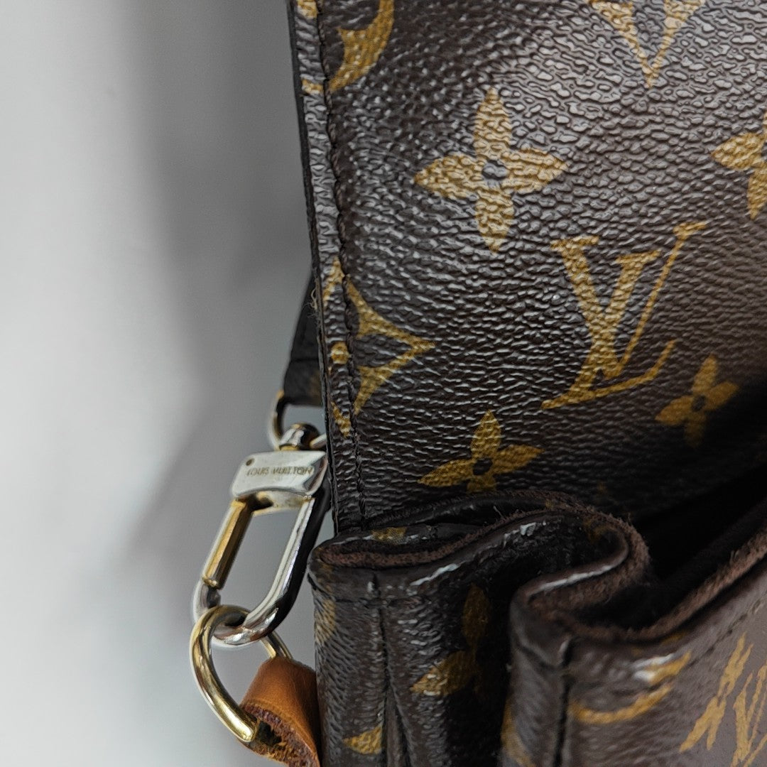 MÉTIS MM Monogram Coated Canvas Brown
