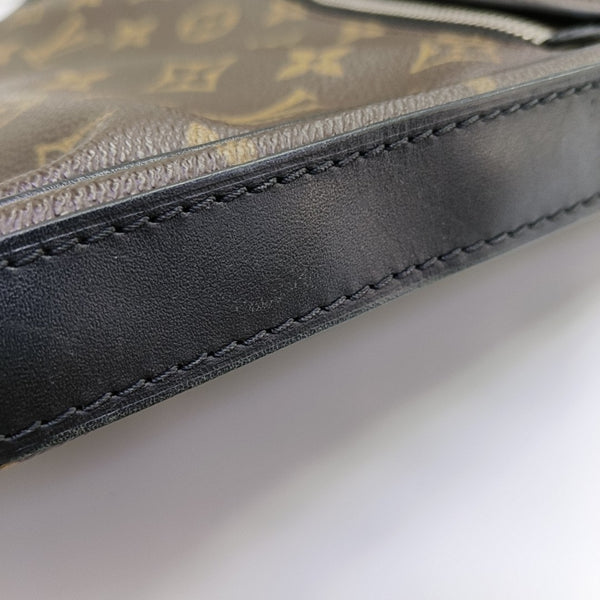 Monogram Coated Canvas Shoulder Bag Brown