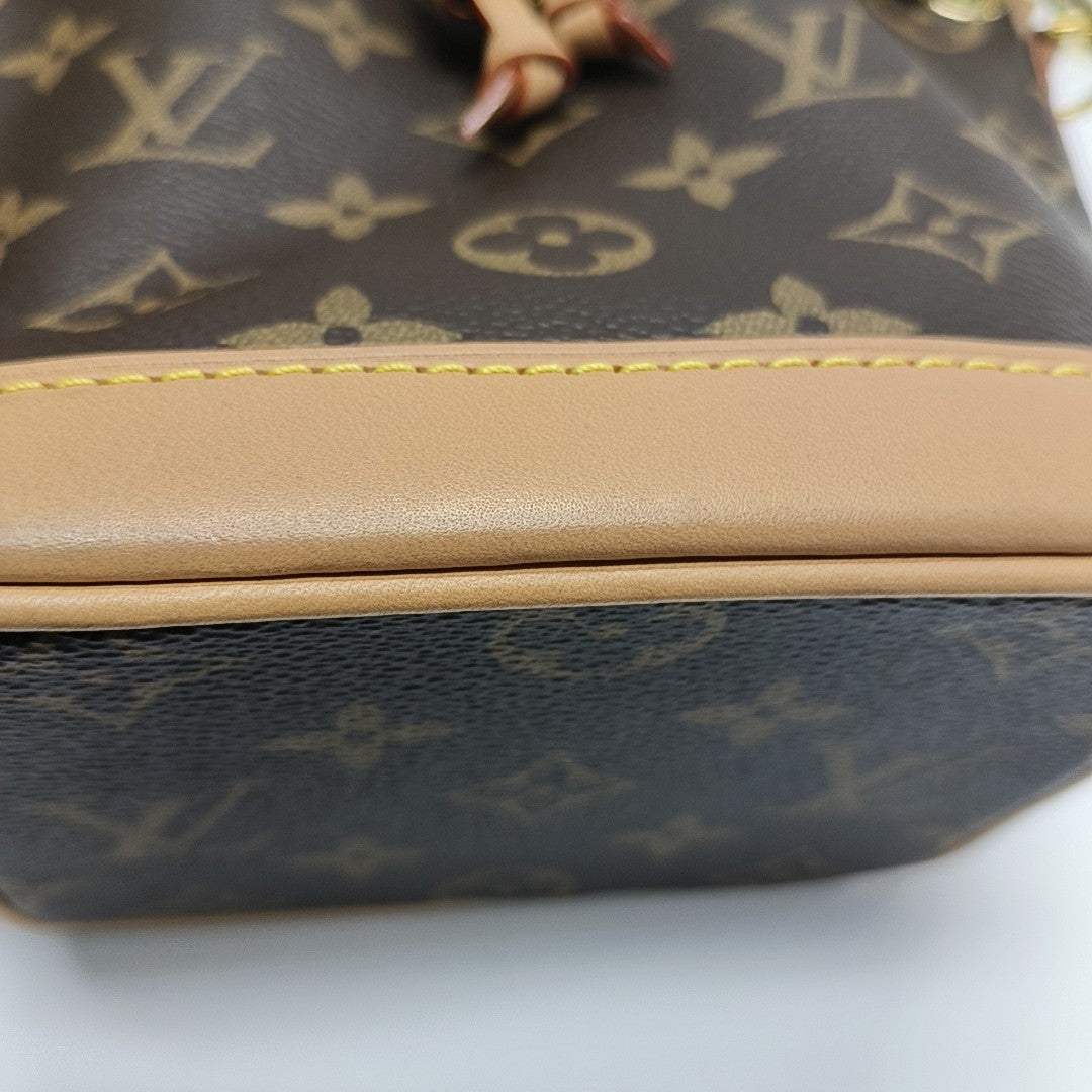 NOÉ Nano Monogram Coated Canvas Brown