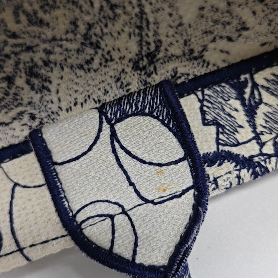 Book Tote Large Canvas Blue