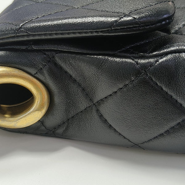 Quilted Lambskin Shoulder Bag Small Black