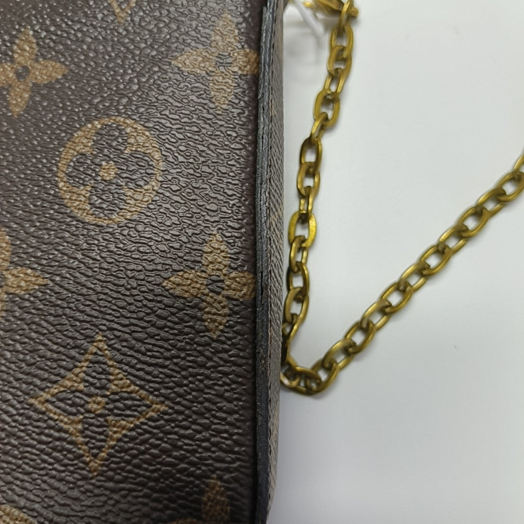 FÉLICIE Monogram Coated Canvas Brown