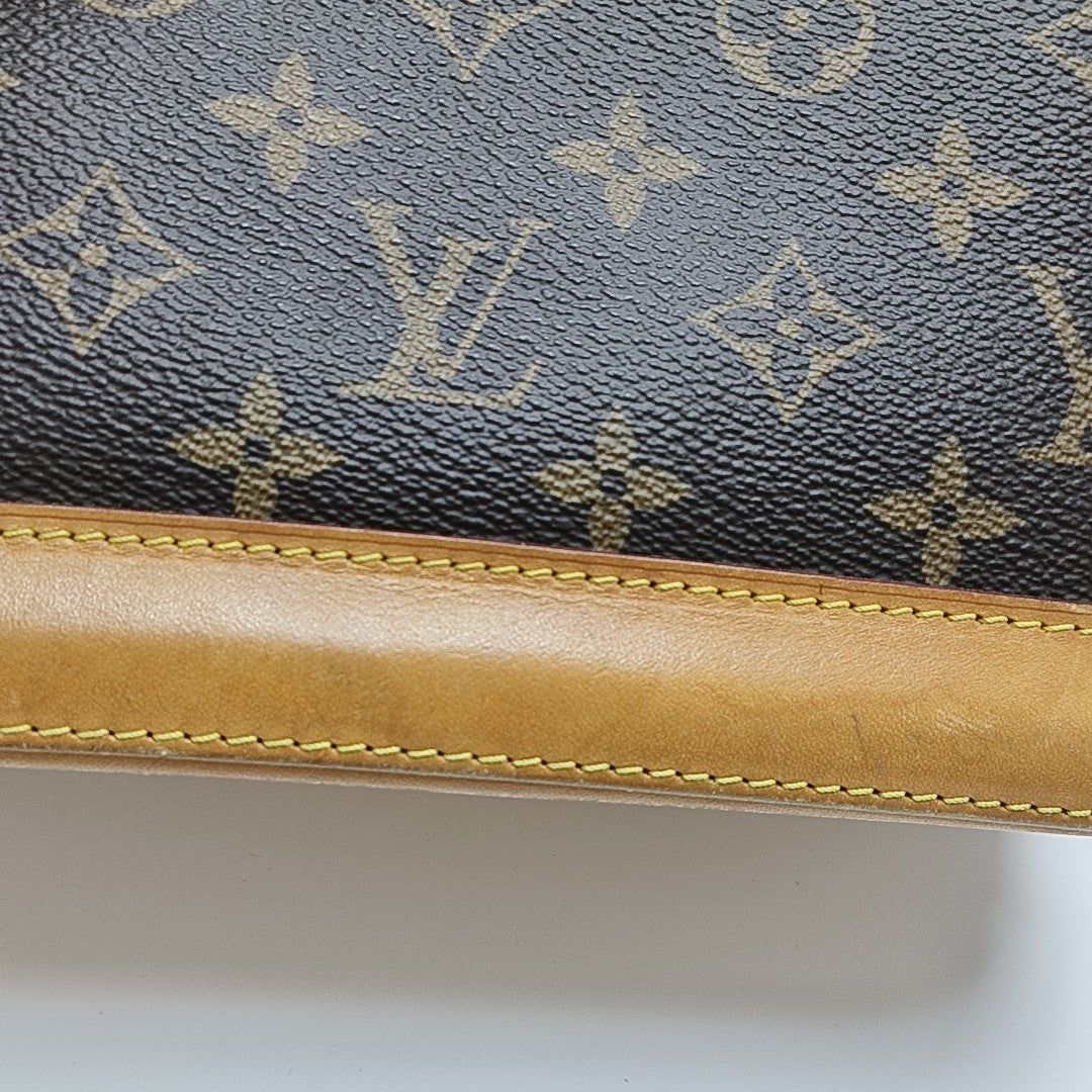 ALMA BB Monogram Coated Canvas Brown