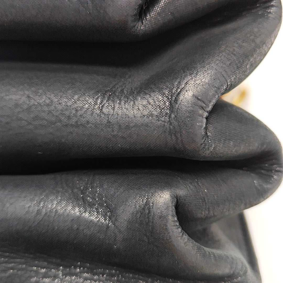 Quilted Calfskin Shoulder Bag Black